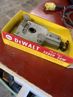 Antique tool dewalt saber saw original box