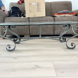 Iron And Glass Coffee Table 