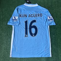 Vintage Manchester City Kun Aguero #16 