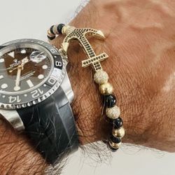 14K Solid Gold Bracelet CUBIC ZIRCONIUM STONES  For Wedding 