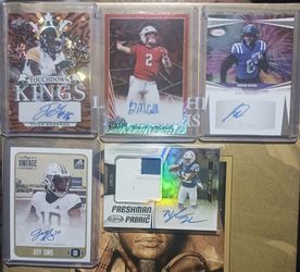 Really Nice Lot Of 5 Football Auto, Numbered Cards NM/ Better 