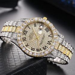 Gold / Silver Colored Bling Watch 