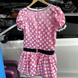 Minnie Mouse Pink Glow Dot Disney Fancy Dress Up Halloween costume size 11–13