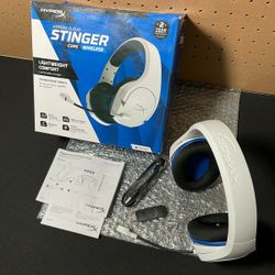 HyperX HHSS1C-KB-WT/G Cloud Stinger Core – Wireless Gaming Headset, for PS4, PS5, PC, Lightweight, Durable Steel Sliders, Noise-Cancelling Microphone 