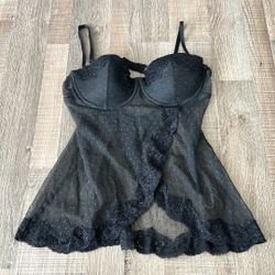NWOT Victoria’s Secret Lace Mesh Bustier Teddy