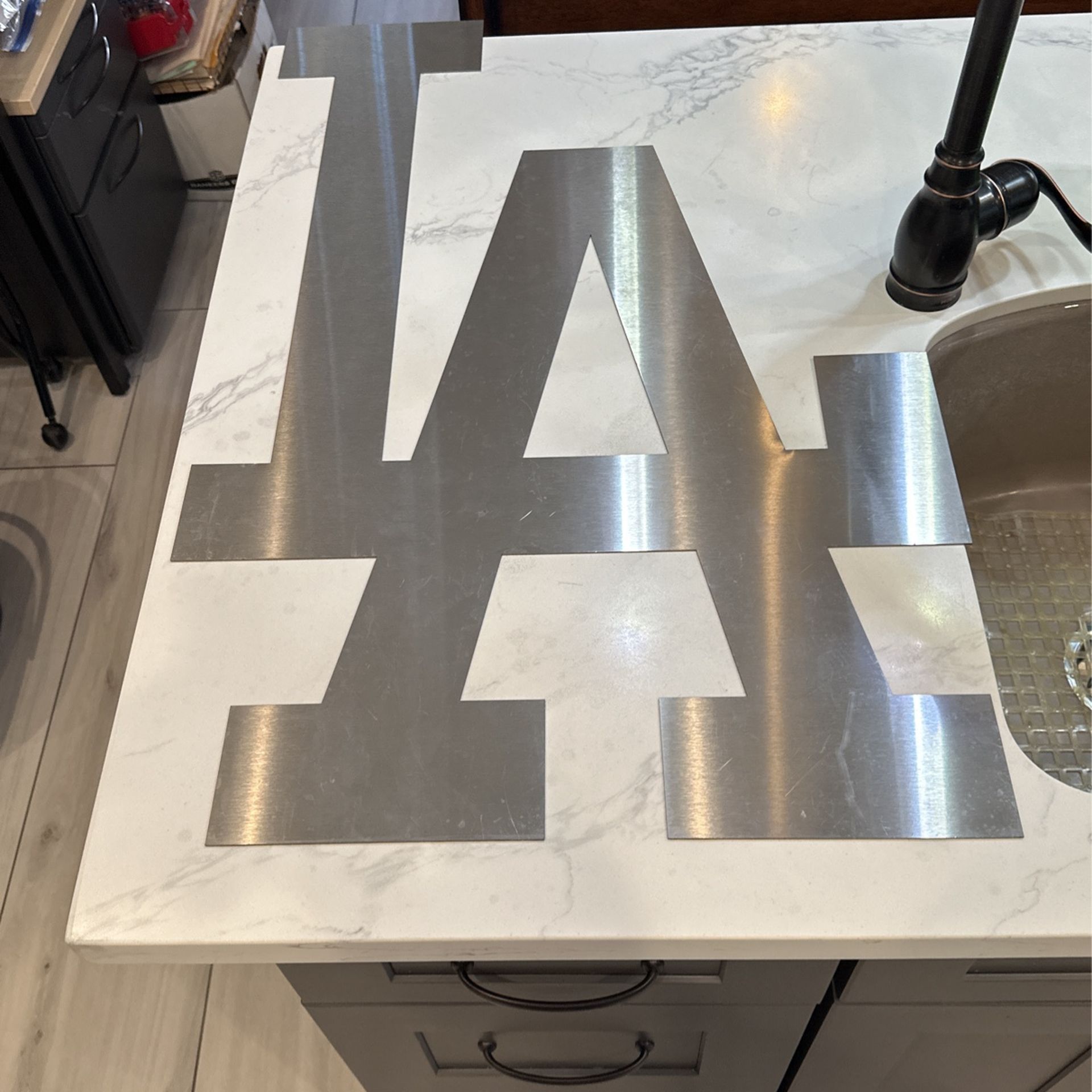 L A Sign Stainless Steel