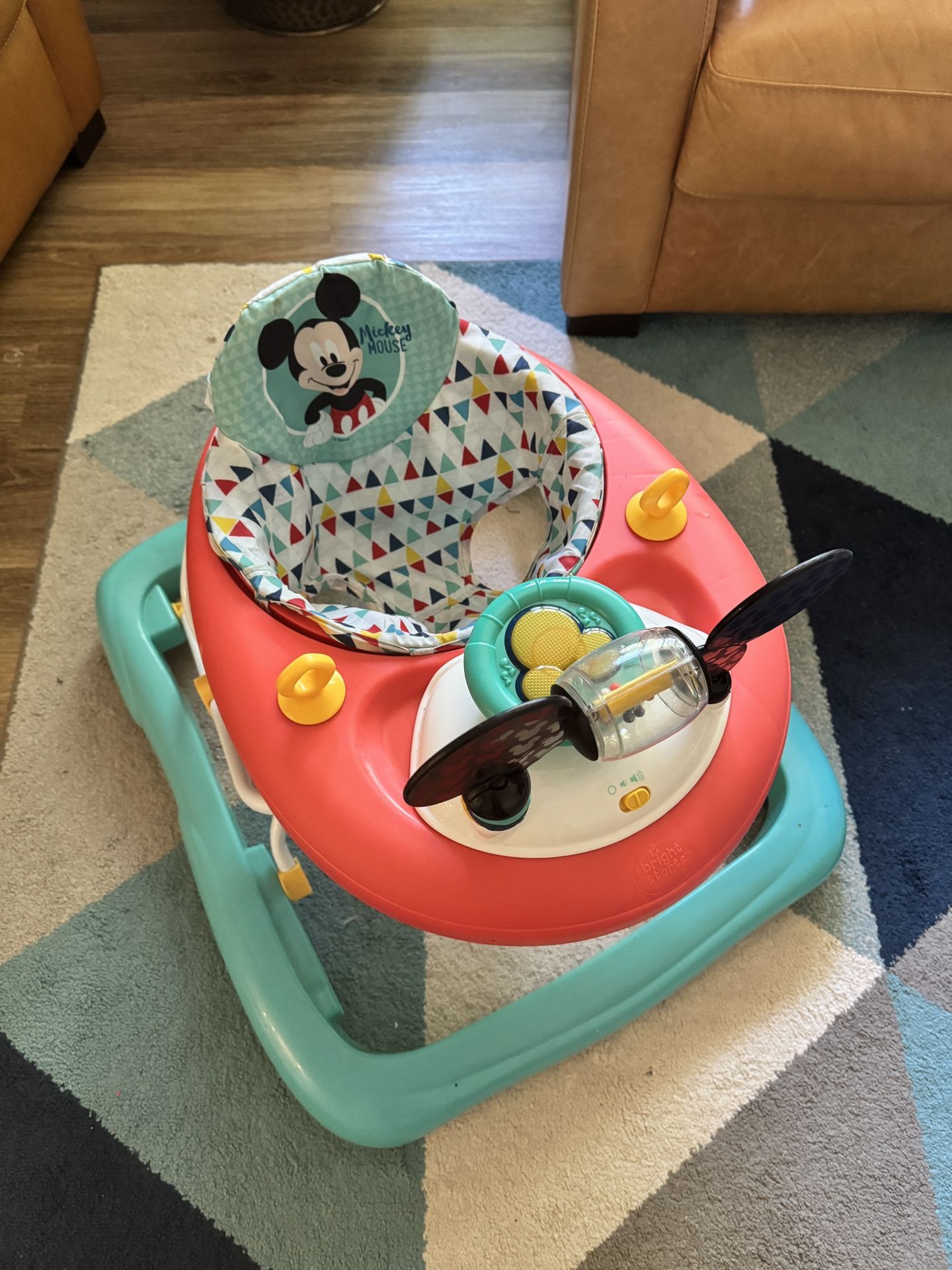 Disney Baby Mickey Mouse Original Bestie 2-in-1 Infant Activity Walker by Bright Starts, Blue