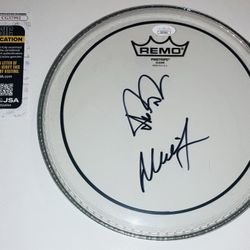 PHISH BAND X2 TREY & MIKE SIGNED AUTOGRAPHED 10” INCH REMO DRUMHEAD JSA COA RARE