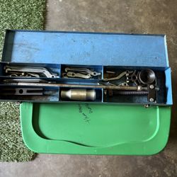 Vintage Steel Tool Box With Tools