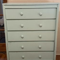Light Blue 5-Drawer Dresser – $50