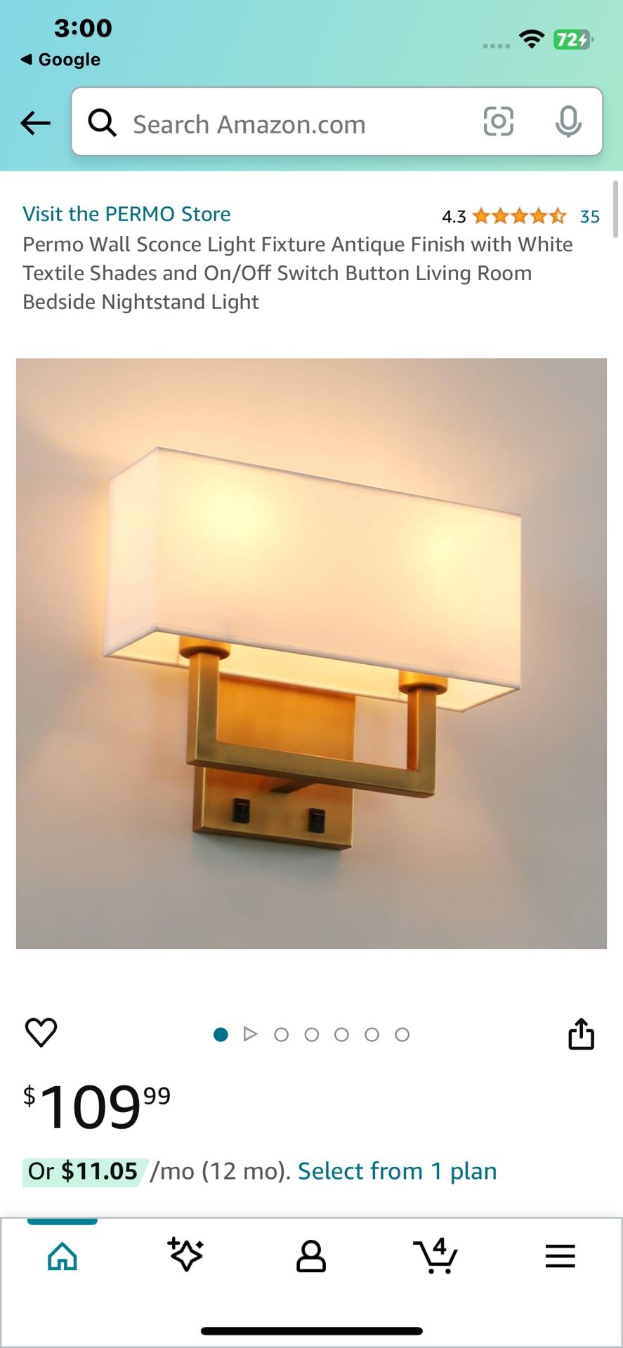 Antique Wall Sconce Light Fixture