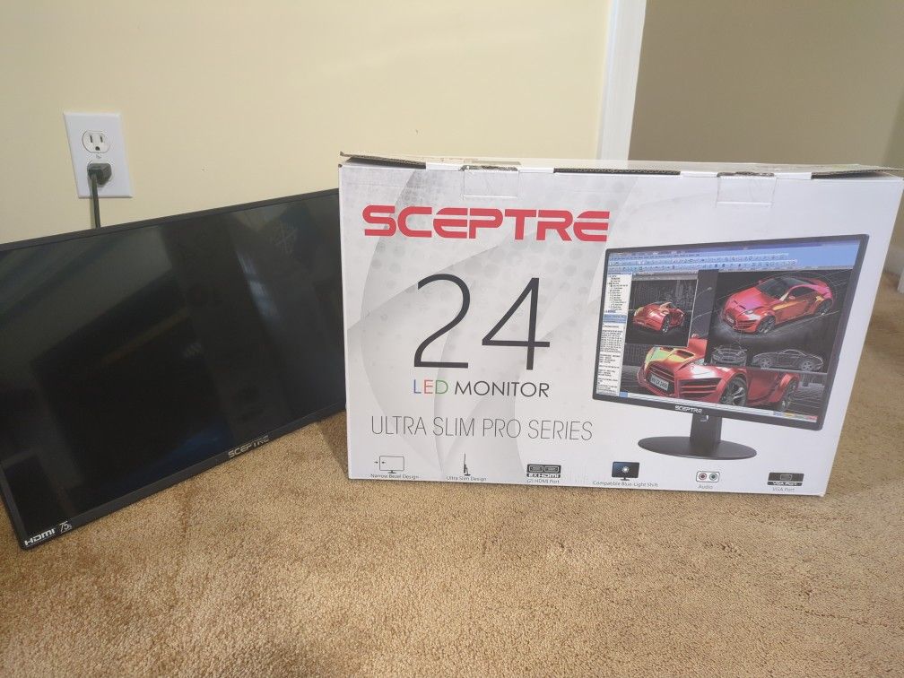 2 Sceptre 24" LED Monitors Ultra Slim Pro Series