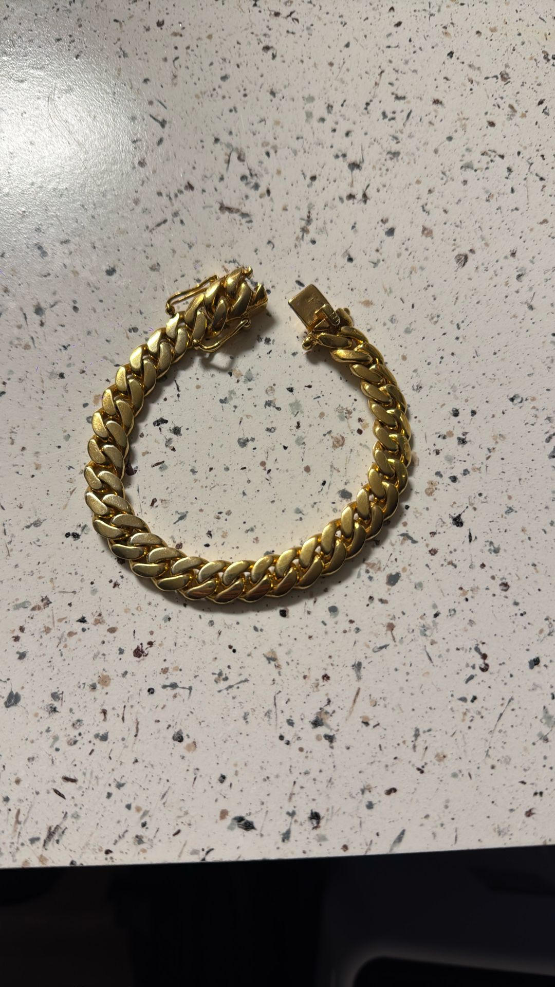 925 Gold Plate Cuban Bracelets