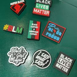 Black Lives Matter BLM Melanin Pride Black Girl Magic BGM Crocs Charms 