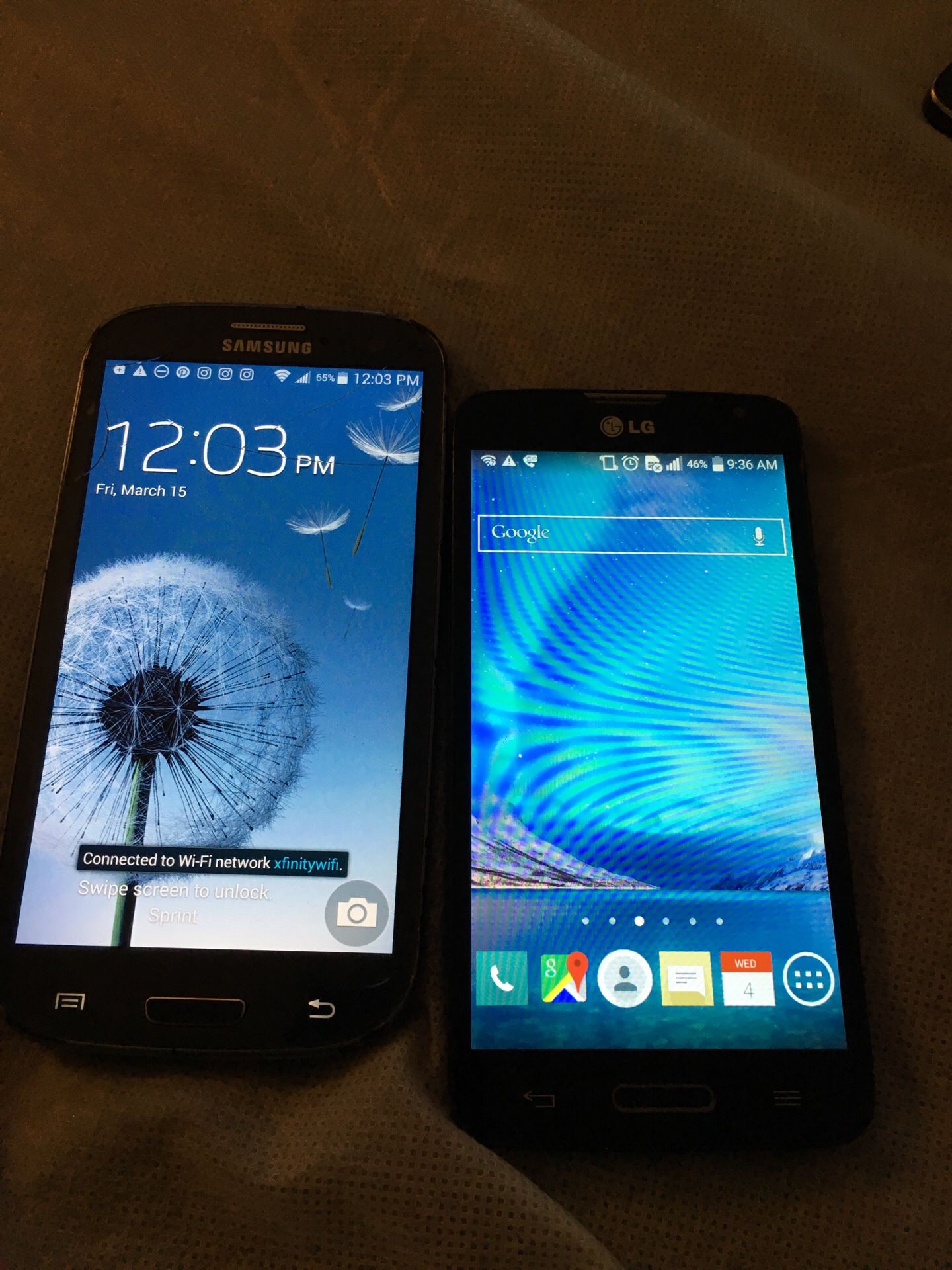 Samsung galaxy s3 & Lg t-mobile