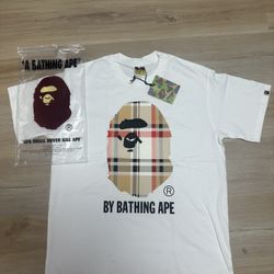 Bape x Burberry White Shirt LARGE