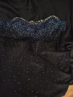 Navy Blue strapless dress