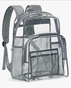 Clear Backpack Heavy Duty, 17 Inch Large