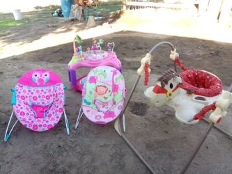 Baby chairs and bouncer