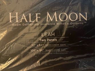 Half Moon Leah Room Darkening Curtains 52x84