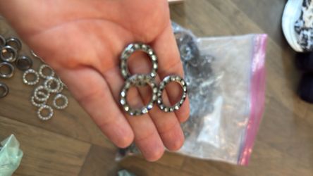 Grommets tool gunmetal and Swarovski crystal