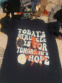 Navy Graphic Tee Today's Struggle Tomorrow's Hope