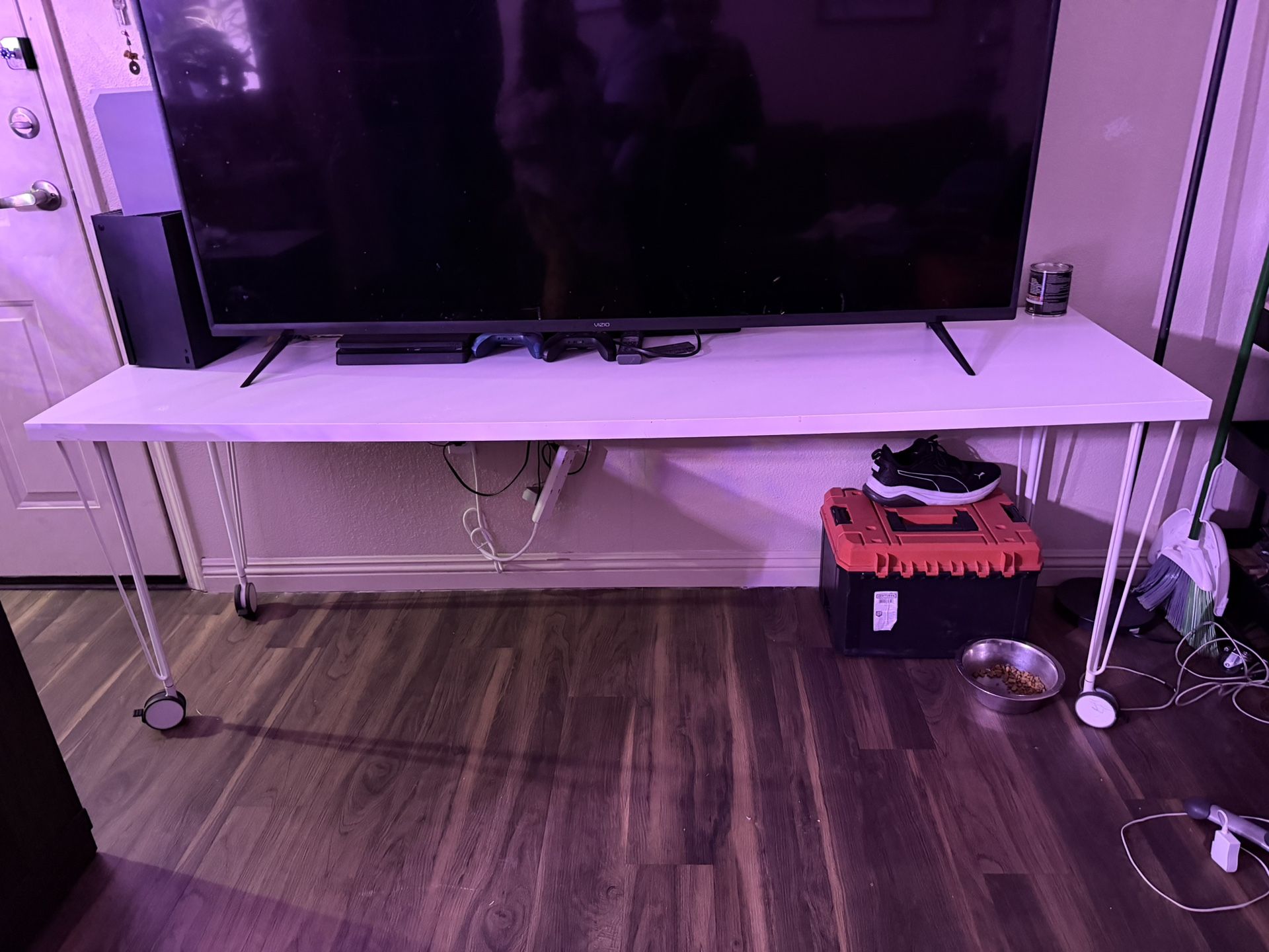 Long Desk With Wheels