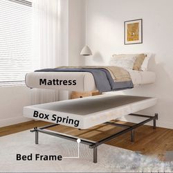 Twin Size Mattress 10 Inches With Box Springs And Metal Bed Frame Quality & Comfort Available All Size. Delivery Available