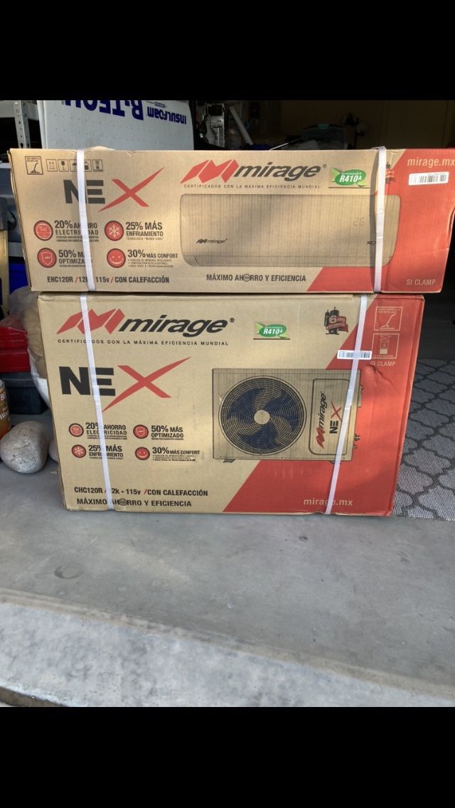 Mirage 1 Ton Mini Split Heat And AC. 110v Complete.