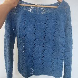 LOFT Very Elegant 3-SEASON Cotton Crochet Pullower