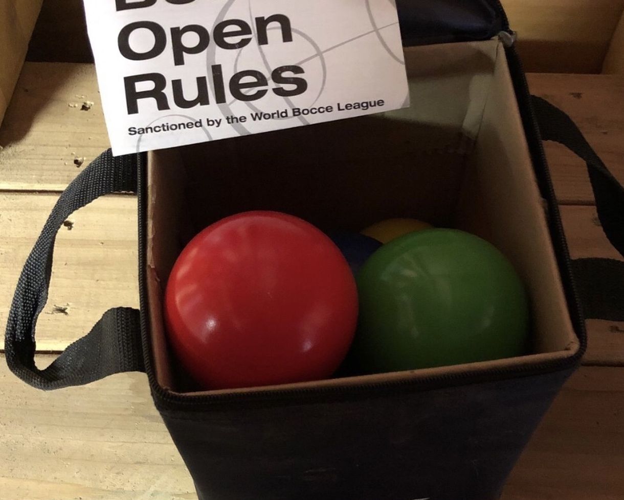 Bocce set with case