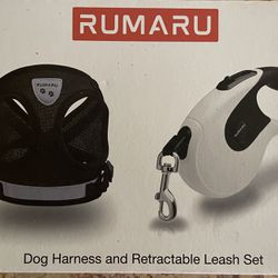Dog Harness and  retractable leash set Rumaru