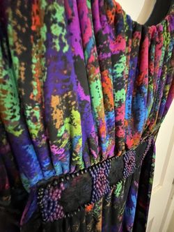 Vintage Psychedelic Dress / Size 14