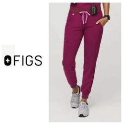 NEW!  FIGS Women Boston Slim Tall Jogger Scrub Pants XS W21SW2026T in ‘magenta’