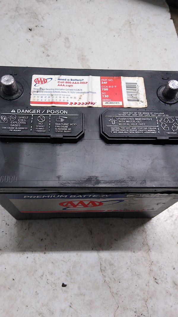 Group 24F AAA/Interstate Good Used Battery for Sale in Ontario, CA
