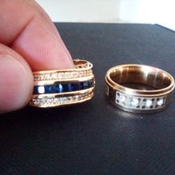 Gold 18k Deep Plated Diamond Ring Jewelry 