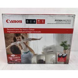 Canon PIXMA MG2522 Wired All-in-One Color Inkjet Printer w/ INK &USB Cable White