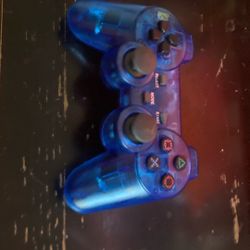 PS2 blue wireless controller 