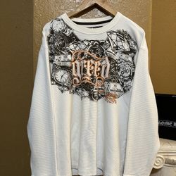 Rare Y2K Ecko Unltd Greed Thermal Shirt Large grunge