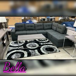 James Grey REVERSIBLE Sectional Linen Fabric ❤️ 90 days payment option!💕Bella💕