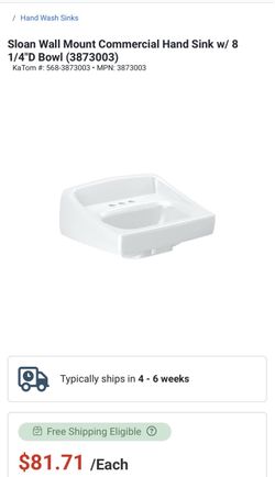 white porcelain wall-mounted bathroom sink with a single-handle chrome faucet and a circular mesh drain.