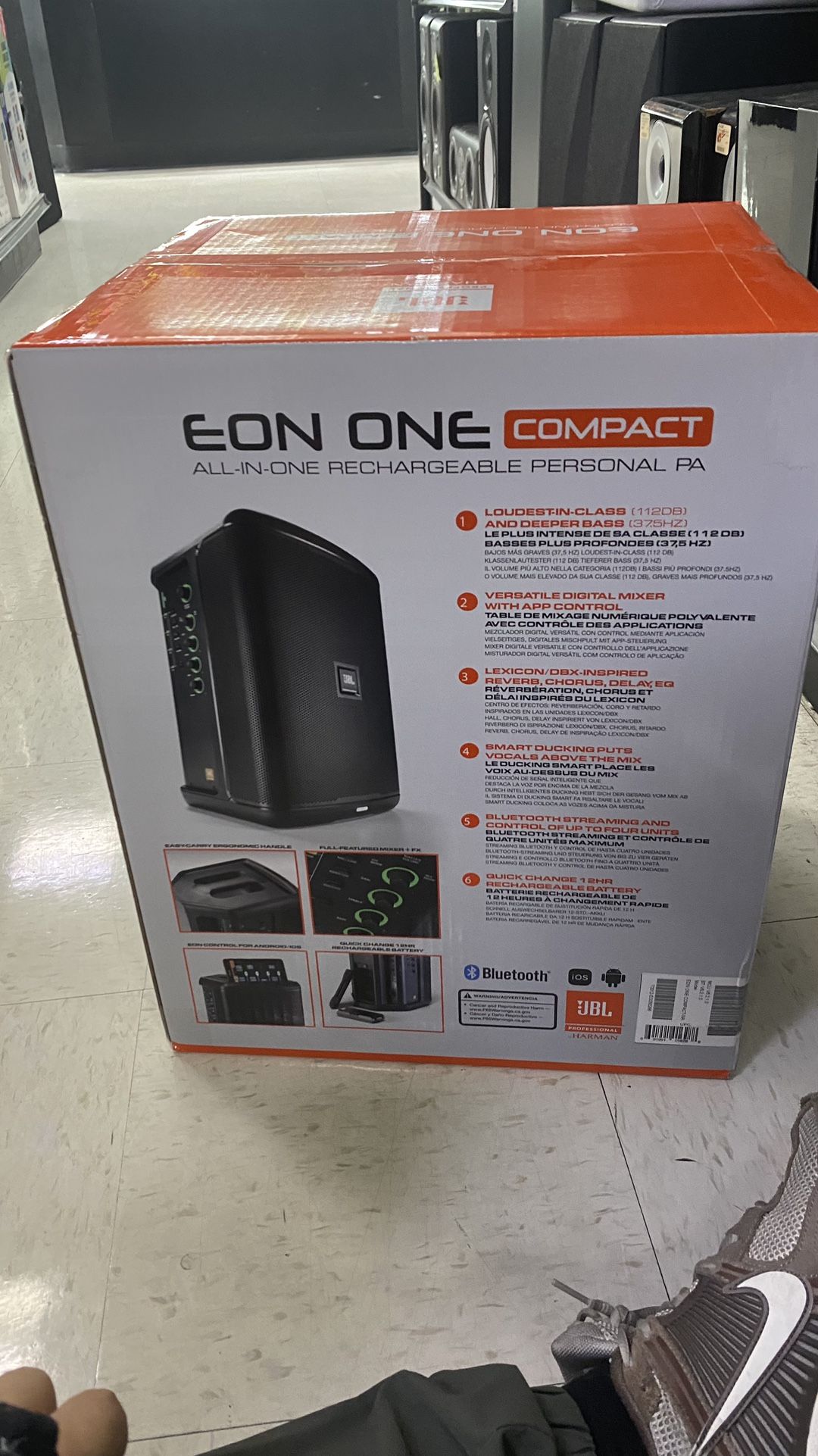 Brand New JBL EON ONE Compact All In One Rechargeable PA Speaker Bluetooth