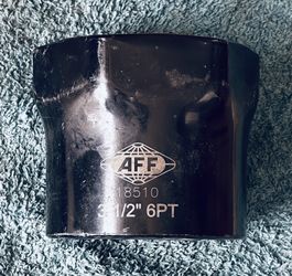 3 1/2” 6 Point AFF STEEL Socket #18510 for 1” Drive Ratchet or Breaker Bar