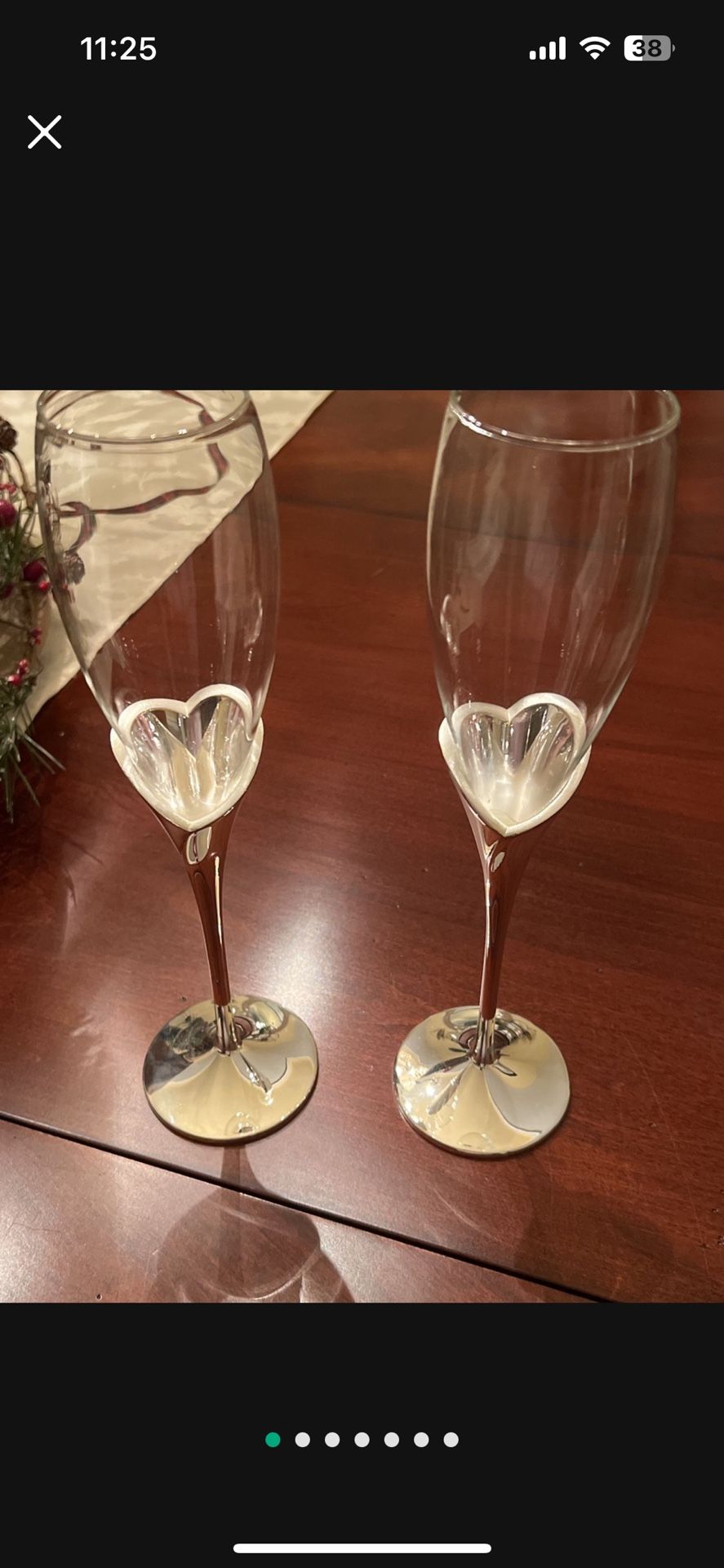 Vintage Lenox Silver Based Champagne Flutes Rare Find