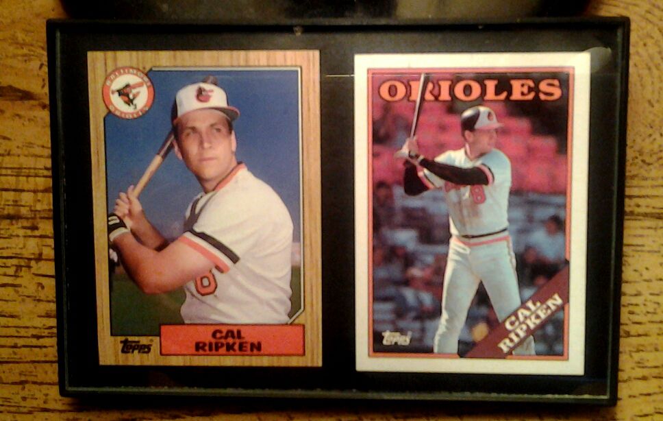 1987 & 88 Cal Ripken Topps Baseball cards (framed )