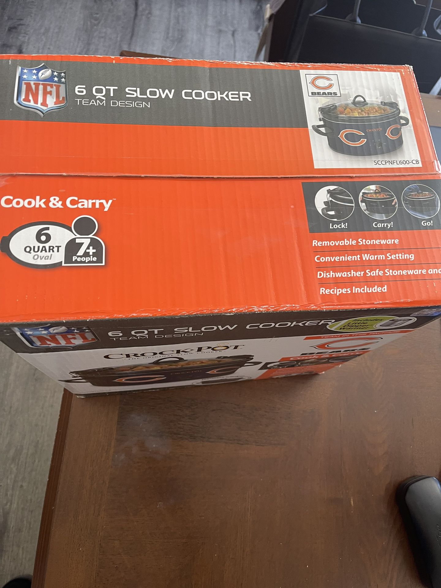 Crock-pot Slow Cooker NFL Chicago Bears Team 6-qt SCCPNFL600-CB 