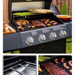 Expert Grill 4 Burner Propane Gas Grill Side Blue Stainless Bbq Outdoor New