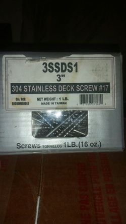 Stainless steel deck screws 1 lb box