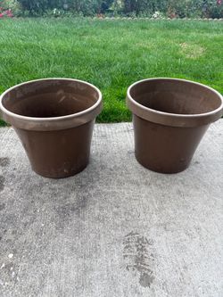 2 Plastic Planters