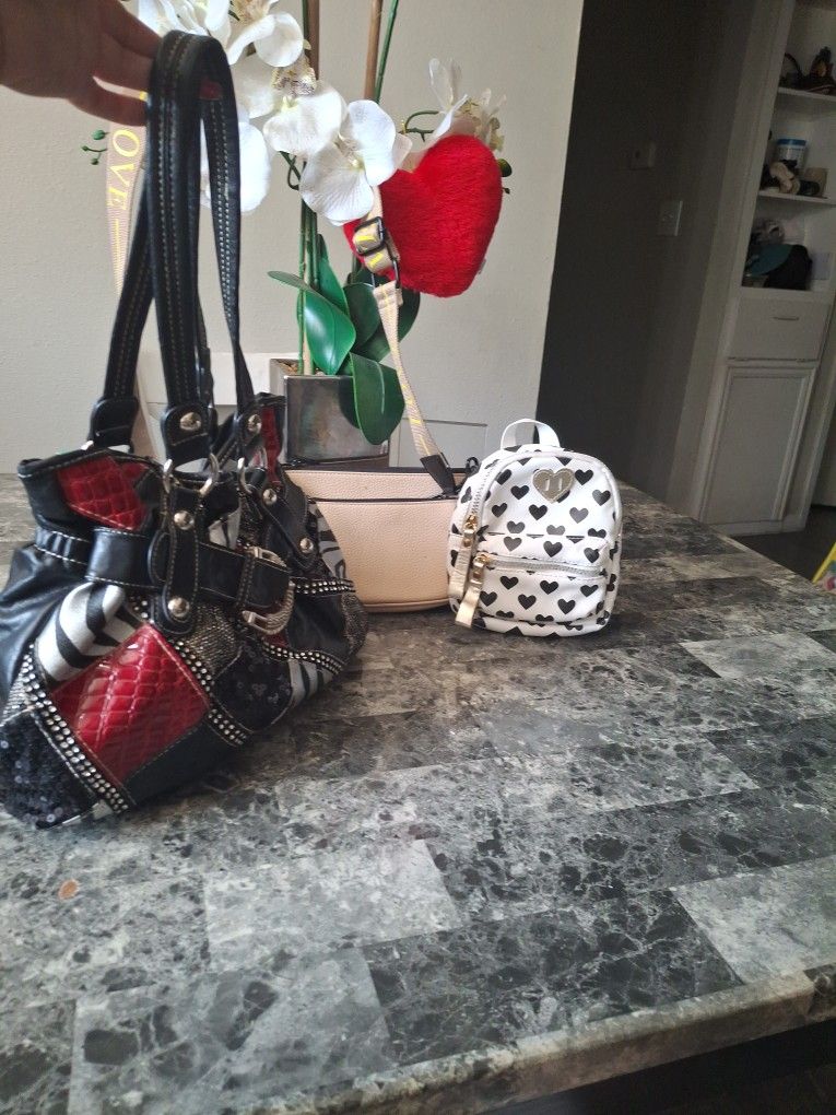 Combo De Bolsa, Cartera Y Mochila De Niña